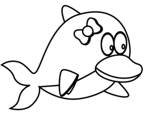 Disegno di delfino da stampare e colorare 78