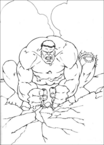 Disegno di Hulk da stampare e colorare 25