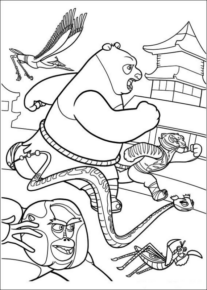 Disegno di Kung Fu Panda da stampare e colorare 17