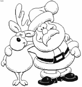 Disegno di Babbo Natale da stampare e colorare 323