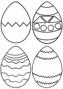 Disegno di uovo di Pasqua da stampare e colorare 221