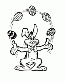 Disegno di coniglietto di Pasqua da stampare e colorare