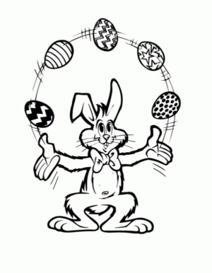 Disegno di coniglietto di Pasqua da stampare e colorare Disegno di coniglietto di Pasqua da stampare e colorare