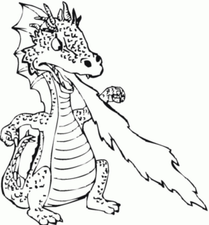 Disegno di dragone da stampare e colorare 113