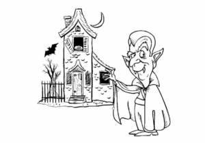 Disegno di casa infestata da stampare e colorare 27