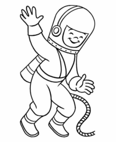 Disegno di astronauta da stampare e colorare 24