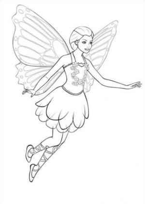 Disegno di Barbie Fatina da stampare e colorare 1