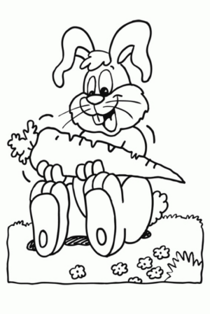 Disegno di coniglio da stampare e colorare 96