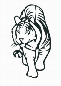 Disegno di tigre da stampare e colorare 64