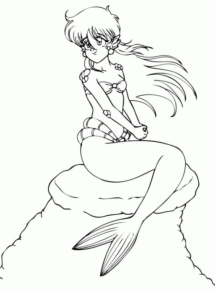 Disegno di sirena da stampare e colorare 6