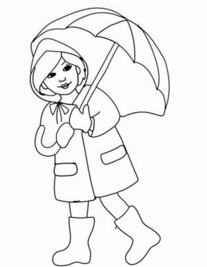 Disegno di pioggia da stampare e colorare 9