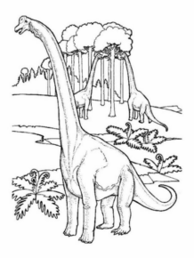 Disegno di Brontosauro da stampare e colorare 35