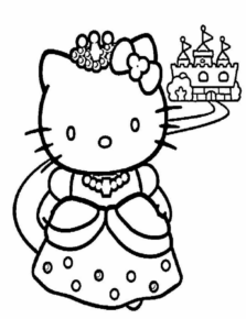 Disegno di Hello Kitty da stampare e colorare 238