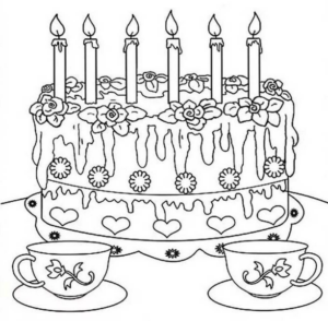 Disegno di compleanno da stampare e colorare 95