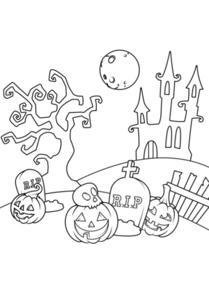 Disegno di casa infestata da stampare e colorare 6