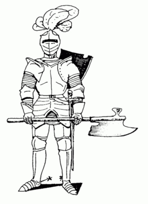 Disegno di cavaliere da stampare e colorare 2