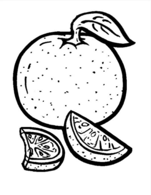 Disegno di arancia da stampare e colorare 9