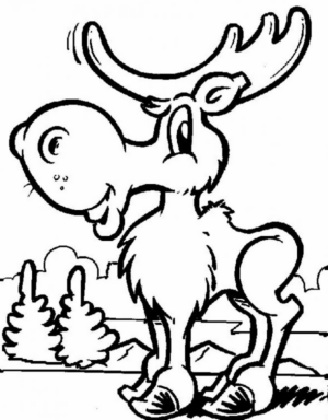 Disegno di alce da stampare e colorare 8