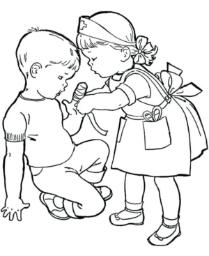 Disegno di infermiere da stampare e colorare 5