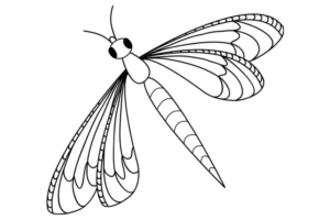 Disegno di libellula da stampare e colorare 2