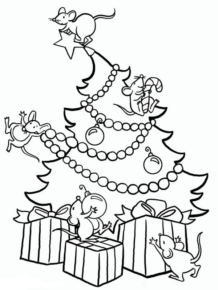 Disegno di albero di Natale da stampare e colorare 119