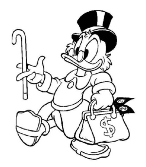 Disegno di Zio Paperone da stampare e colorare 23