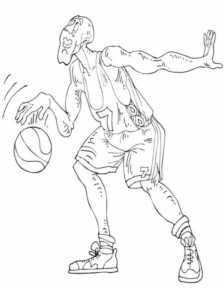 Disegno di basket da stampare e colorare 11