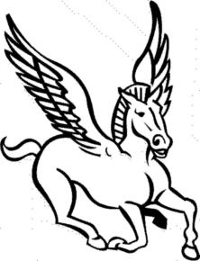 Disegno di cavallo alato da stampare e colorare 18