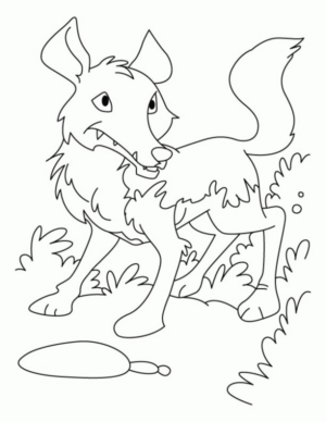 Disegno di lupo da stampare e colorare 15