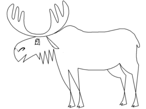 Disegno di alce da stampare e colorare 5