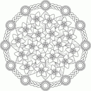 Disegno di mandala da stampare e colorare 1441
