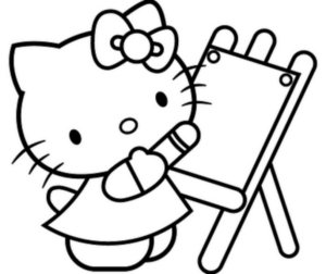 Disegno di Hello Kitty da stampare e colorare 249