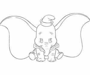 Disegno di Dumbo da stampare e colorare 77