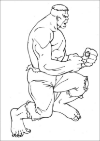 Disegno di Hulk da stampare e colorare 11