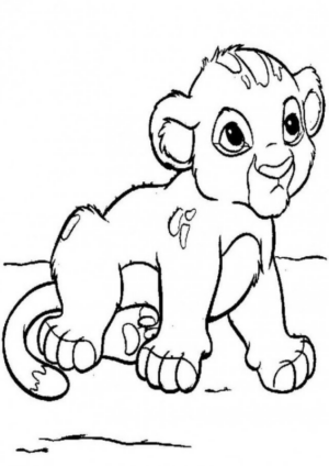 Disegno di Re Leone da stampare e colorare 208