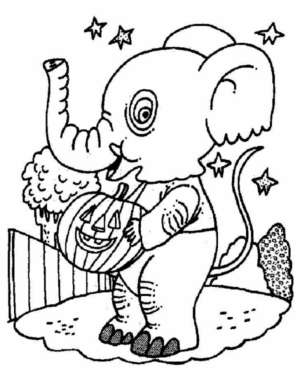 Disegno di elefante da stampare e colorare 27