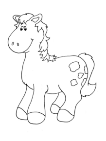 Disegno di cavallo da stampare e colorare 75