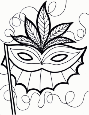 Disegno di maschera da stampare e colorare 50