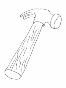 Disegno di utensile da lavoro da stampare e colorare 2