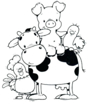 Disegni di Mucche da colorare