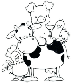 Disegno di mucca da stampare e colorare