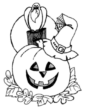 Disegno di zucca di Halloween da stampare e colorare 101