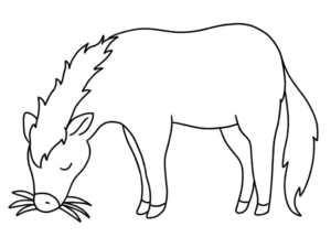 Disegno di cavallo da stampare e colorare 66