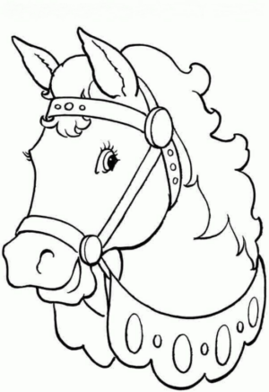 Disegno di cavallo da stampare e colorare 188