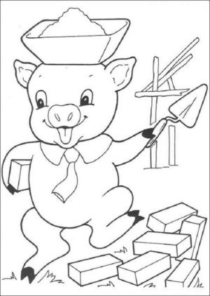 Disegno di I tre porcellini da stampare e colorare 7