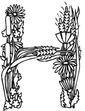 Disegno di lettera dell’alfabeto da stampare e colorare 190