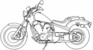 Disegno di moto da stampare e colorare 7