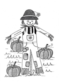 Disegno di spaventapasseri da stampare e colorare 8