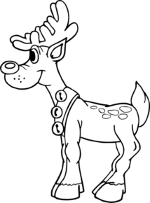 Disegno di renna da stampare e colorare 28