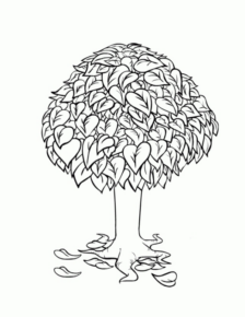 Disegno di albero da stampare e colorare 52